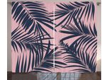 Abakuhaus Navy E Blush Tenda Rustica, Estate Hawaii, Camera Da Letto Tenda Con Passanti E Ganci, 280 X 175 Cm, Blu Notte Rosa Chiaro