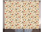 Abakuhaus Tenda Rustica Vintage, Stile Retrò Nostalgico, Tenda Universale Per Soggiorno Con Passanti E Ganci, 280 X 175 Cm, Multicolore