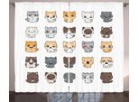 Abakuhaus Emoji Tenda Rustica, Cartoon Furie, Tende Universali Per Soggiorno Con Passanti E Ganci, 280 X 175 Cm, Multicolore
