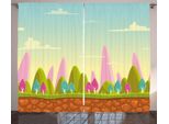 Abakuhaus Tenda Rustica, Illustrazione Fantasy-Cartoon, Tende Universali Per Soggiorno Con Passanti E Ganci, 280 X 175 Cm, Multicolore