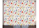 Abakuhaus Tenda Rustica Acquerellata, Illustrazioni Floreali, Tende Universali Per Soggiorno Con Passanti E Ganci, 280 X 175 Cm, Multicolore