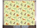 Abakuhaus Amanti Dei Cani Tenda Rustica, Animali Di Razza Pura, Camera Da Letto Tenda Con Passanti E Ganci, 280 X 175 Cm, Multicolore
