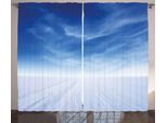 Abakuhaus Tenda Rustica Himmel, Fotografia Snowy Berg, Tenda Con Passanti E Ganci Per Camera Da Letto, 280 X 175 Cm, Blu E Bianco