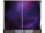 Abakuhaus Tenda Rustica, Galaxy Themed Nebelfleck-Stern, Tenda Con Passanti E Ganci Per Camera Da Letto, 280 X 175 Cm, Nero, Viola E Rosa