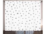 Abakuhaus Amanti Dei Cani Tenda Rustica, Impronte Di Animali, Soggiorno Tenda Universale Con Passanti E Ganci, 280 X 175 Cm, Grigio Bianco