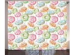 Abakuhaus Tenda Rustica Acquerellata, Deliziosi Doughnuts, Tenda Universale Per Soggiorno Con Passanti E Ganci, 280 X 175 Cm, Multicolore