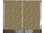 Abakuhaus Tenda Rustica Con Foglie, Rami Antichi Con Fogliame, Tenda Con Passanti E Ganci Per Camera Da Letto, 280 X 175 Cm, Kaki Marrone Chiaro