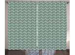 Abakuhaus Tenda Rustica Turchese, Linee Astratte Ondulate, Tende Universali Per Soggiorno Con Passanti E Ganci, 280 X 175 Cm, Multicolore