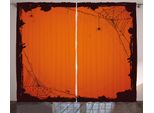 Abakuhaus Tenda Rustica A Ragnatela, Cornice Grunge Spaventosa, Tenda Con Passanti E Ganci Per Camera Da Letto, 280 X 175 Cm, Arancione Marrone