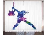 Abakuhaus Musica Rock Tenda Rustica, Stella Colorata Per Feste, Soggiorno Tenda Universale Con Passanti E Ganci, 280 X 175 Cm, Multicolore