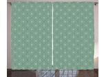 Abakuhaus Fleur De Lis Tenda Rustica, Gigli Reali Retrò, Tenda Con Passanti E Ganci Per Camera Da Letto, 280 X 175 Cm, Verde Reseda