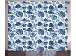 Abakuhaus Hawaii Tenda Rustica, Ramo Di Arecaceae Estate, Camera Da Letto Tenda Con Nastro Arricciato, Passanti E Ganci, 280 X 175 Cm, Blu Cobalto Azzurro