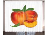 Abakuhaus Tenda Rustica Color Pesca, Vivid Vitamin Rich-Snack, Tenda Universale Per Soggiorno Con Passanti E Ganci, 280 X 175 Cm, Verde Vermiglio