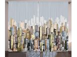 Abakuhaus Tenda Rustica, Disegnata A Mano Modern Life, Soggiorno Tenda Universale Con Passanti E Ganci, 280 X 175 Cm, Multicolore