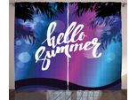 Abakuhaus Ciao Estate Tenda Rustica, Vivid Nacht Palms, Tenda Con Passanti E Ganci Per Camera Da Letto, 280 X 175 Cm, Multicolore