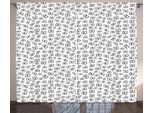 Abakuhaus Tenda Rustica, Raining Dollar Bills, Tenda Con Passanti E Ganci Per Camera Da Letto, 280 X 175 Cm, Bianco E Nero