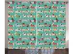 Abakuhaus Amanti Dei Cani Tenda Rustica, Riassunto Abito, Soggiorno Nastro Universale Tende Con Passanti E Ganci, 280 X 175 Cm, Multicolore