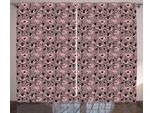 Abakuhaus Tenda Astratta Rustica, Ballerina E Fiori, Soggiorno Tenda Universale Con Passanti E Ganci, 280 X 175 Cm, Rosa Nera Rosa Essiccata