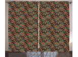 Abakuhaus Tenda Rustica, Motivo Astratto A Onde, Tenda Universale Per Soggiorno Con Passanti E Ganci, 280 X 175 Cm, Multicolore