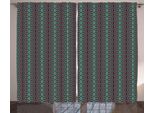 Abakuhaus Tenda Rustica Vintage, Arricciature Vittoriane, Tenda Con Passanti E Ganci Per Camera Da Letto, 280 X 175 Cm, Verde Mare, Rosa Essiccata