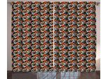 Abakuhaus Tenda Rustica Astratta, Motivo A Pennellate, Tenda Universale Per Soggiorno Con Passanti E Ganci, 280 X 175 Cm, Multicolore