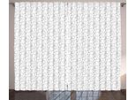 Abakuhaus Tenda Rustica, Geometrica Moderna, Tenda Universale Per Soggiorno Con Passanti E Ganci, 280 X 175 Cm, Bianco Nero