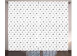 Abakuhaus Pasqua Tenda Rustica, Coniglietti E Uova Decorate, Soggiorno Nastro Universale Tende Con Passanti E Ganci, 280 X 175 Cm, Bianco Nero