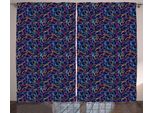 Abakuhaus Tenda Rustica, Colori Vivaci, Tenda Con Passanti E Ganci Per Camera Da Letto, 280 X 175 Cm, Multicolore
