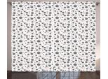Abakuhaus Tenda Rustica Bowling, Gioco Sparpagliato, Tenda Con Passanti E Ganci Per Camera Da Letto, 280 X 175 Cm, Bianco Grigio Rosso