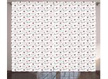 Abakuhaus Ti Amo Tenda Rustica, Infinito, Camera Da Letto Tenda Con Passanti E Ganci, 280 X 175 Cm, Rosso Nero Bianco