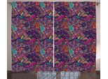Abakuhaus Tenda Rustica Psichedelica, Exotic Seaweed, Tende Universali Per Soggiorno Con Passanti E Ganci, 280 X 175 Cm, Multicolore