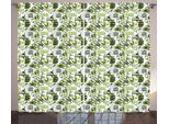 Abakuhaus Tenda Astratta Rustica, Linee Tribali Doodle, Tenda Universale Per Soggiorno Con Passanti E Ganci, 280 X 175 Cm, Verde Oliva Verde Chiaro Nero
