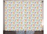 Abakuhaus Tenda Rustica Con Motivi Floreali, Fiori Primaverili, Tenda Universale Per Soggiorno Con Passanti E Ganci, 280 X 175 Cm, Multicolore