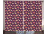 Abakuhaus Tenda Rustica Astratta, Motivi Color Pastello, Tenda Universale Per Soggiorno Con Passanti E Ganci, 280 X 175 Cm, Beige Corallo E Lilla