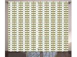 Abakuhaus Tenda Rustica Con Motivi Floreali, Ispirazione Naturale Astratta, Tende Universali Per Soggiorno Con Passanti E Ganci, 280 X 175 Cm, Verde Vermiglio Beige