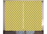 Abakuhaus Tenda Rustica Con Fiori, Doodle Sunflowers, Tenda Con Passanti E Ganci Per Camera Da Letto, 280 X 175 Cm, Verde Acqua Scuro Giallo