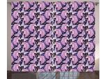 Abakuhaus Unicorno Tenda Rustica, Farfalle E Stelle Moons, Soggiorno Tenda Universale Con Passanti E Ganci, 280 X 175 Cm, Multicolore