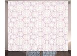 Abakuhaus Mandala Tenda Rustica, Design, Soggiorno Nastro Universale Tende Con Passanti E Ganci, 280 X 175 Cm, Pesca Chiaro E Bianco