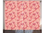 Abakuhaus Tenda Romantica Rustica, Amore Sincero, Tenda Con Passanti E Ganci Per Camera Da Letto, 280 X 175 Cm, Pesca Chiaro Rosso Corallo Rosa