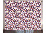 Abakuhaus Tenda Rustica Colorata, Forme Astratte A Pois, Tenda Universale Per Soggiorno Con Passanti E Ganci, 280 X 175 Cm, Multicolore