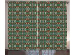 Abakuhaus Tenda Etnica Rustica, Motivi Astratti Vorticosi, Tende Universali Per Soggiorno Con Passanti E Ganci, 280 X 175 Cm, Multicolore