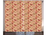 Abakuhaus Tenda Rustica Naturale, Beeren Autumn Leaves, Tenda Con Passanti E Ganci Per Camera Da Letto, 280 X 175 Cm, Multicolore