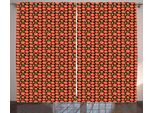 Abakuhaus Tenda Rustica Color Fragola, Tropical Frutta Matura, Tenda Con Passanti E Ganci Per Camera Da Letto, 280 X 175 Cm, Multicolore