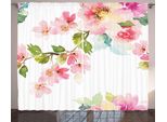 Abakuhaus Tenda Rustica Con Fiori, Innocent Natura Delicata, Tende Universali Per Soggiorno Con Passanti E Ganci, 280 X 175 Cm, Multicolore