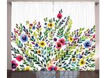 Abakuhaus Tenda Rustica Valentines, Tema Natura In Fiore, Tende Universali Per Soggiorno Con Passanti E Ganci, 280 X 175 Cm, Multicolore
