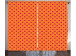 Abakuhaus Tenda Rustica Arancione E Rosa, Pois Astratti, Tende Universali Per Soggiorno Con Passanti E Ganci, 280 X 175 Cm, Arancione E Rosa
