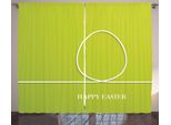 Abakuhaus Pasqua Tenda Rustica, Minimalista, Uovo, Design, Camera Da Letto Tenda Con Passanti E Ganci, 280 X 175 Cm, Giallo Verde Bianco
