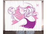 Abakuhaus Segno Zodiacale Gemelli Tenda Rustica, Ragazza Adolescente, Soggiorno Tenda Universale Con Passanti E Ganci, 280 X 175 Cm, Rosa Pallido Lilla