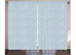 Abakuhaus Tenda Rustica Avorio E Blu, Stelle Per Cameretta, Tenda Con Passanti E Ganci Per Camera Da Letto, 280 X 175 Cm, Azzurro E Avorio