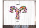 Abakuhaus Segno Zodiacale Ariete Tenda Rustica, Lively Butterfly Flora, Tende Universali Per Soggiorno Con Passanti E Ganci, 280 X 175 Cm, Multicolore
